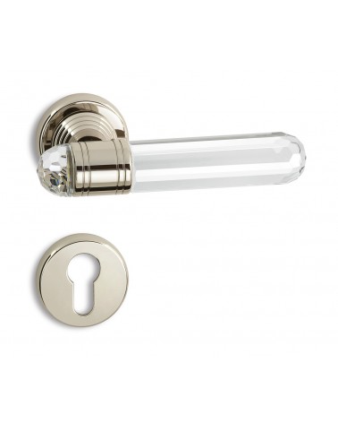 Maniglia per porta moderna Timeless Diamante in ottone e cristallo - maniglia design