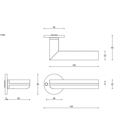 Maniglia per porta in legno vero, Formani TWO - maniglia design