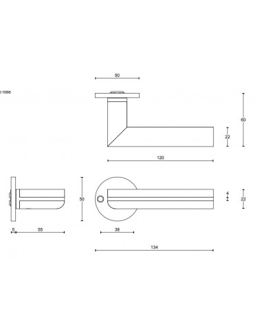 Maniglia per porta in legno vero, Formani TWO - maniglia design
