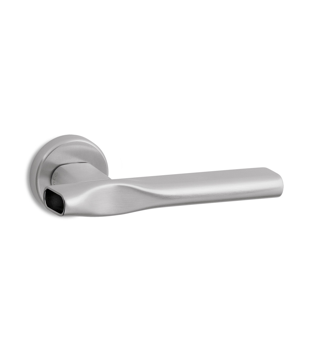 Maniglia per porta cromo satinato Ento Trace design