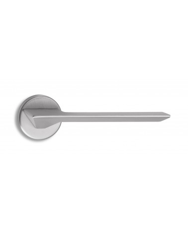 Maniglia per porta cromata satinata Ento Cedro design