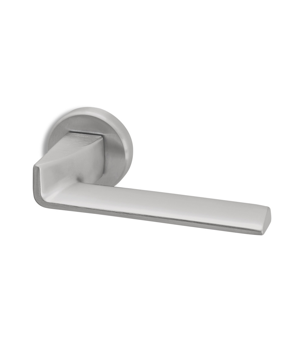 Maniglia per porta in cromo satinato Ento Edge design