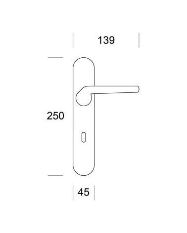 Maniglia per porta in cromo lucido ENTO LIFT