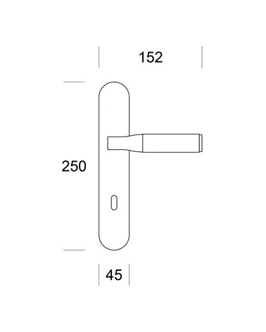Maniglia per porta Moderna ENTO TUBE in ottone - maniglia design