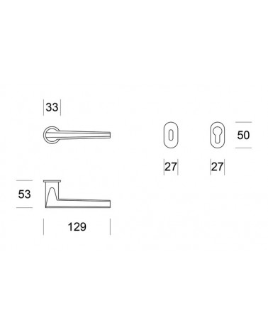 Maniglia per porta Ento Pilot C3 con dimensioni
