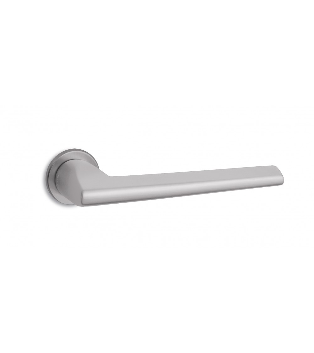 Maniglia per porta cromata satinata Ento Pilot C3 ferramenta design