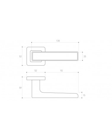 Maniglia per porta effetto legno - maniglia Déco - maniglia design