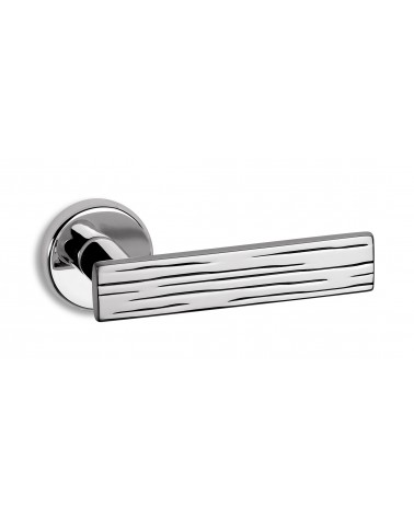Maniglia per porta cromo lucido Ento Wood maniglia design