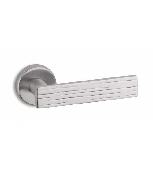 Maniglia per porta cromo satinato Ento Wood maniglia design