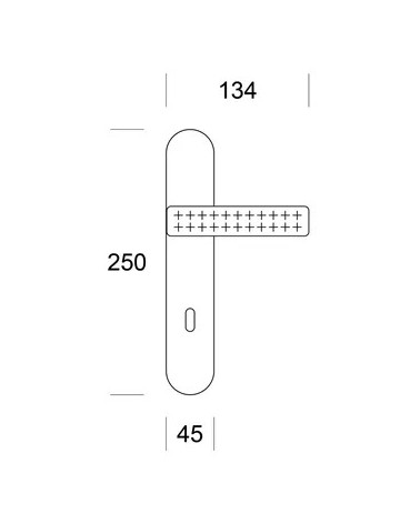 Maniglia per porta moderna e texturizzata Ento Mabelle con dimensioni