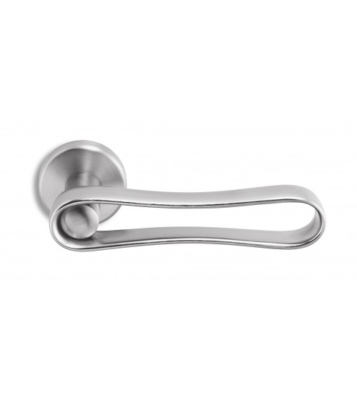 Maniglia per porta in cromo satinato Ento Infinito maniglia design