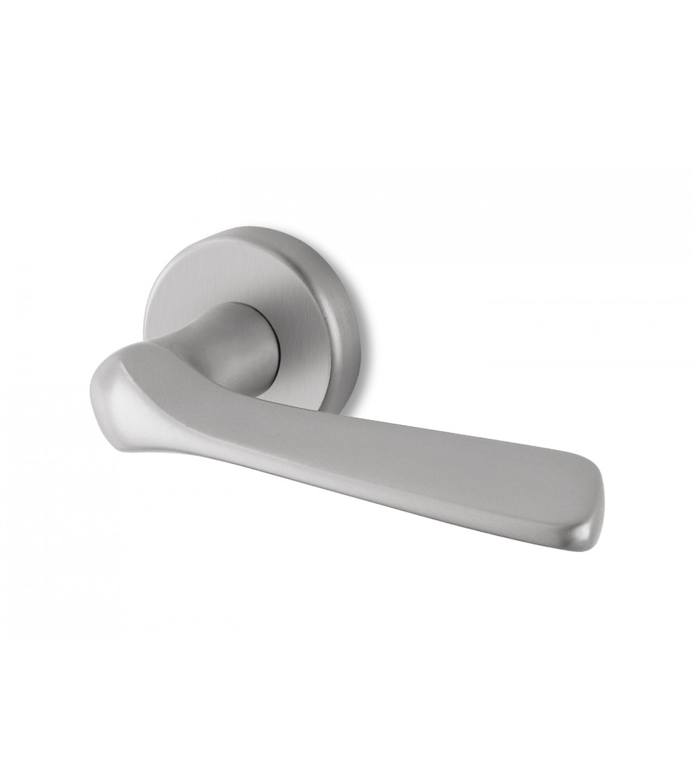 Maniglia per porta cromo satinato Ento Dafne design