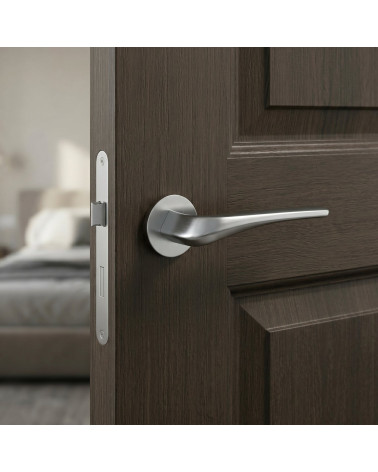 Maniglia per porta su placca rotonda DALIA