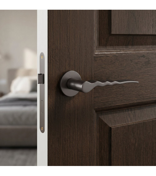 Maniglia per porta grafite Ento Flow C3 maniglia di design
