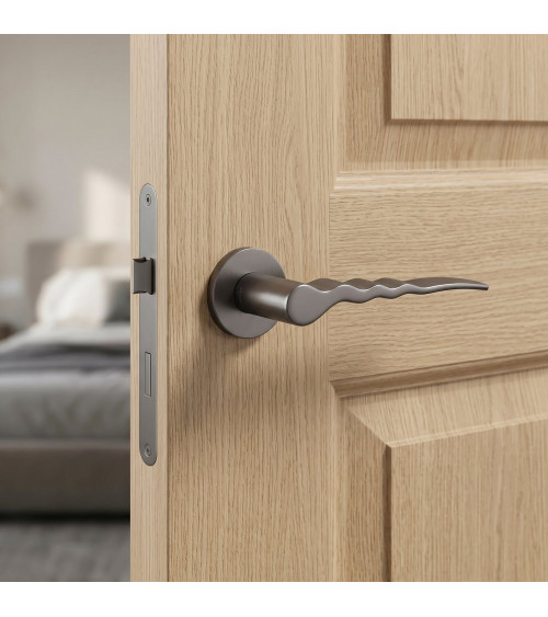Maniglia per porta grafite Ento Flow C3 maniglia di design