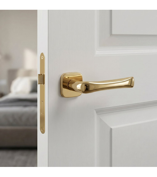 Maniglia per porta finitura oro lucido FOLD