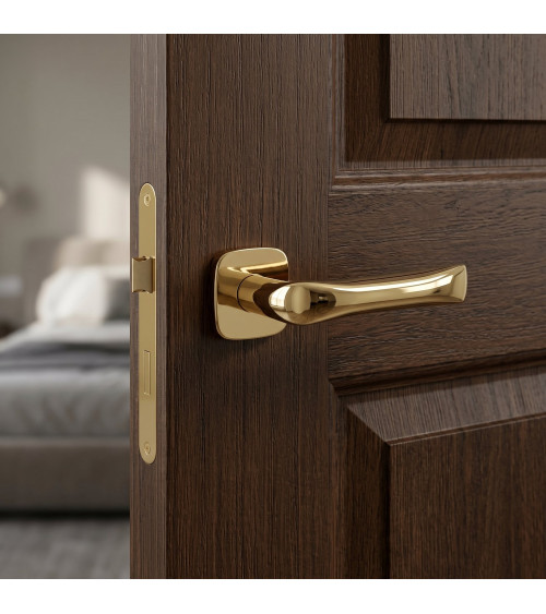Maniglia per porta oro lucido FOLD design