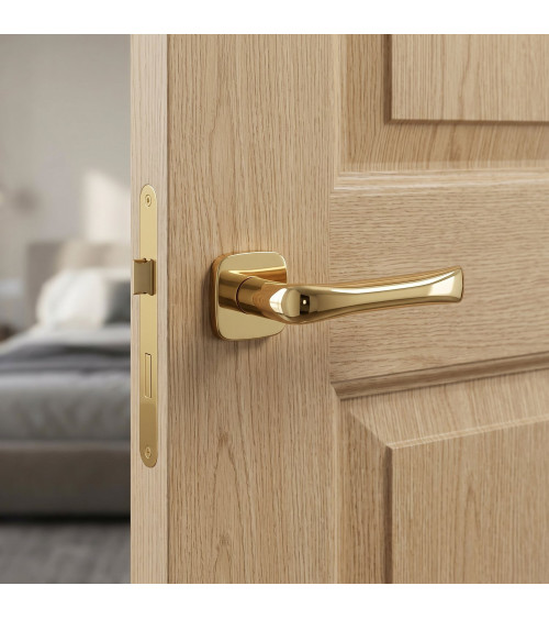 Maniglia per porta oro lucido FOLD design