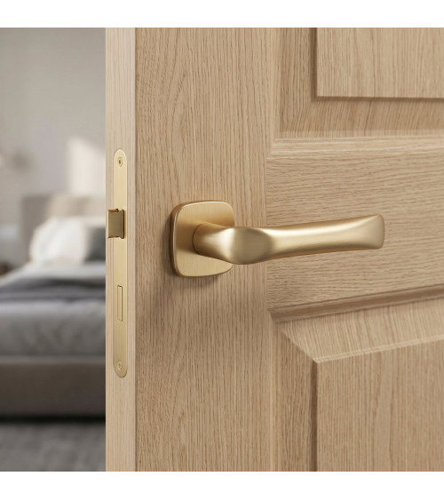 Maniglia per porta oro satinato FOLD design