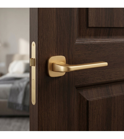 Maniglia per porta Solo oro opaco arrotondata