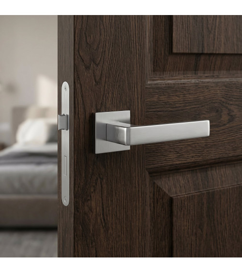 Maniglia per porta cromo spazzolato Apollo maniglia design