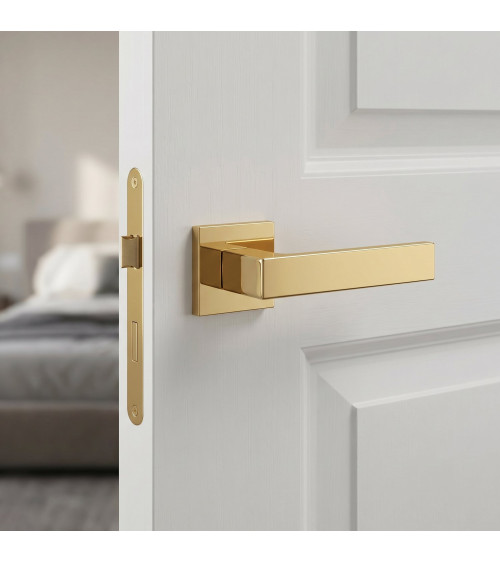 Maniglia per porta oro lucido Apollo design