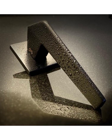 Maniglia per porta quadrata, modello futuristico in zamak - ICE - maniglia design