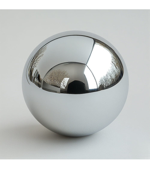Pomello per mobile extra-large a sfera in acciaio inox lucido