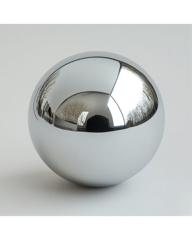 Pomello per mobile extra-large a sfera in acciaio inox lucido