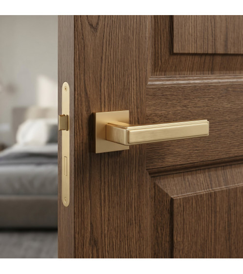 Maniglia per porta oro satinato FRESSIA design