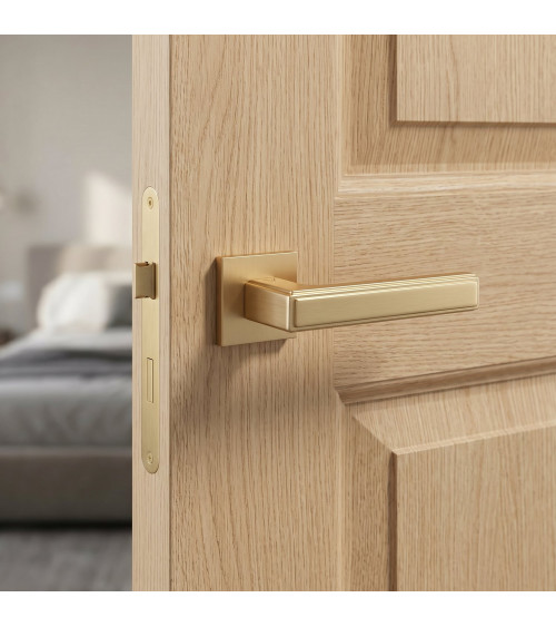 Maniglia per porta oro satinato FRESSIA design