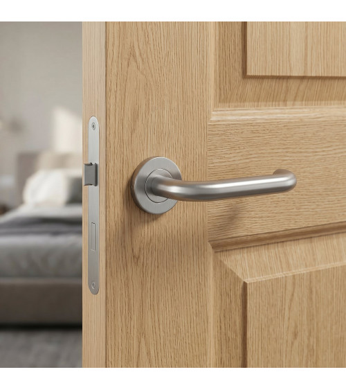 Maniglia per porta colore inox OVAL 1704 ferramenta design