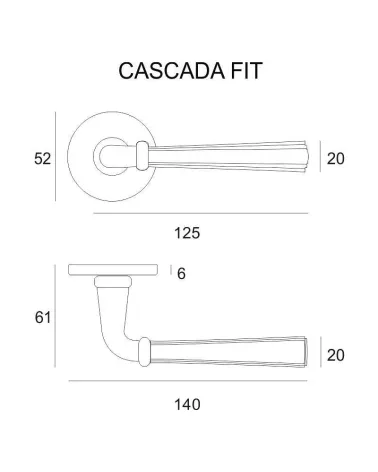 Maniglia per Porta in Bronzo dall'estetica tradizionale - Modello CASCADA