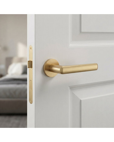 Maniglia per porta finitura oro satinato MILA