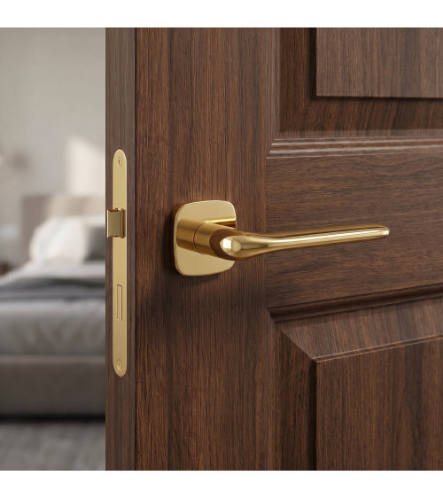 Maniglia per porta finitura oro lucido FLAT design
