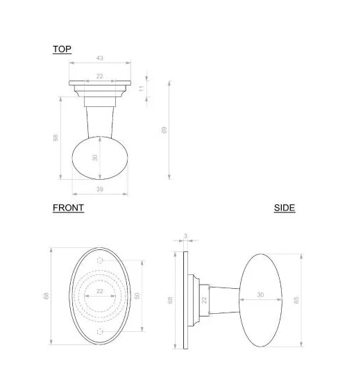 Pomello porta ruggine in ferro 1020 - maniglia design