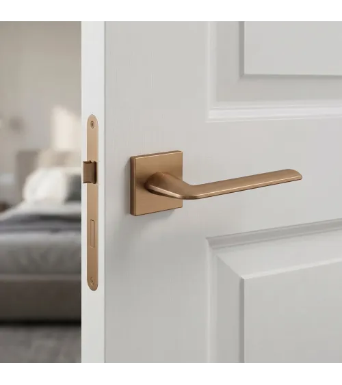 Maniglia per porta quadrata marrone chiaro Stinger