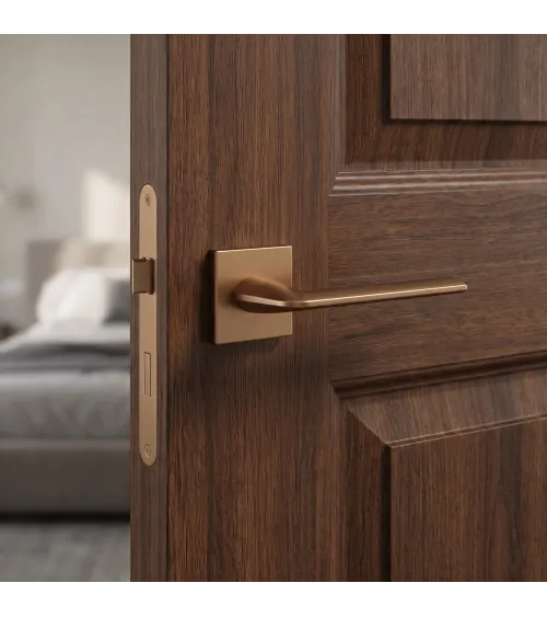Maniglia per porta quadrata marrone chiaro Stinger