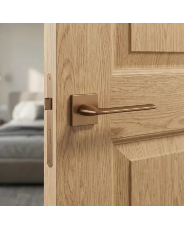 Maniglia per porta marrone chiaro Line Stinger quadrata