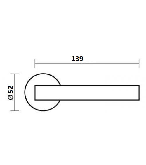 Maniglia per porta nera LIGNE design