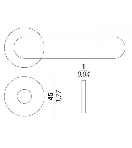 Rosetta da 45mm per maniglie per porta VERUM - maniglia design