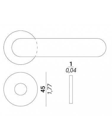 Rosetta da 45mm per maniglie per porta VERUM - maniglia design
