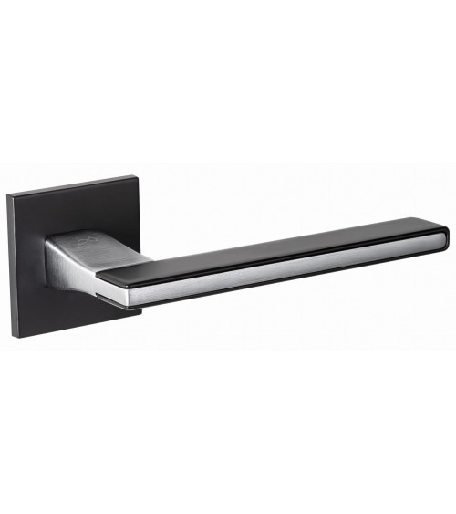 Maniglia per porta moderna nera NICOLA quadrata in zamak - maniglia design