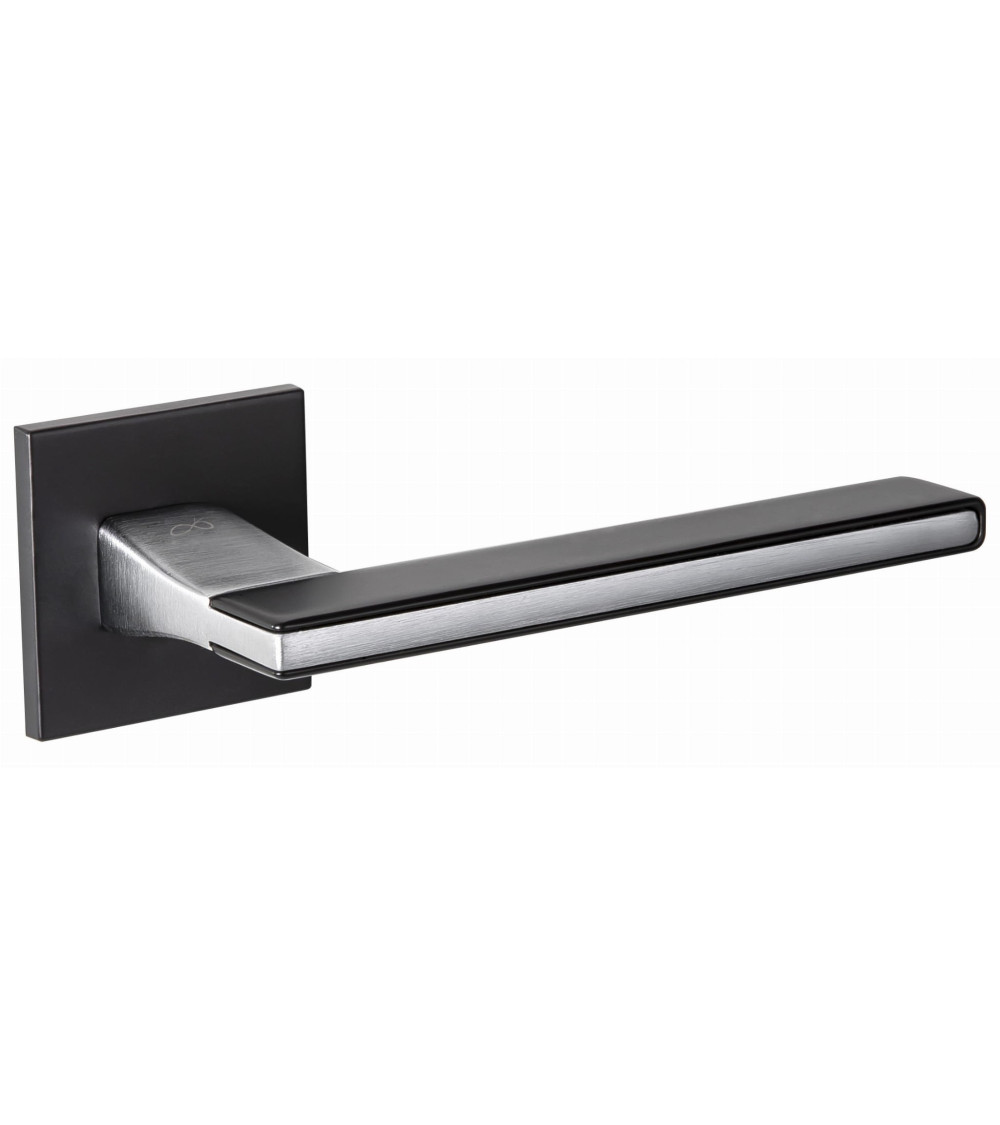 Maniglia per porta moderna nera NICOLA quadrata in zamak - maniglia design