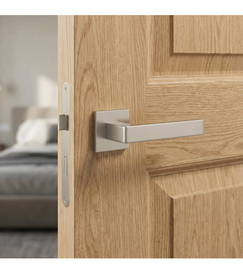 Maniglia per porta nichel satinato SULLA maniglia design
