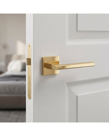 Maniglie per porta su placca quadrata PYROLA