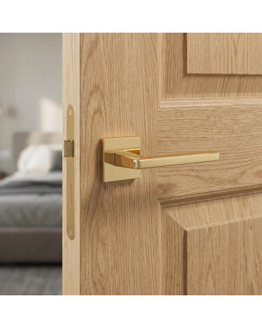 Maniglie per porta su placca quadrata PYROLA