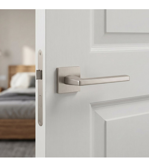 Maniglia per porta nichel satinato PYROLA ferramenta design