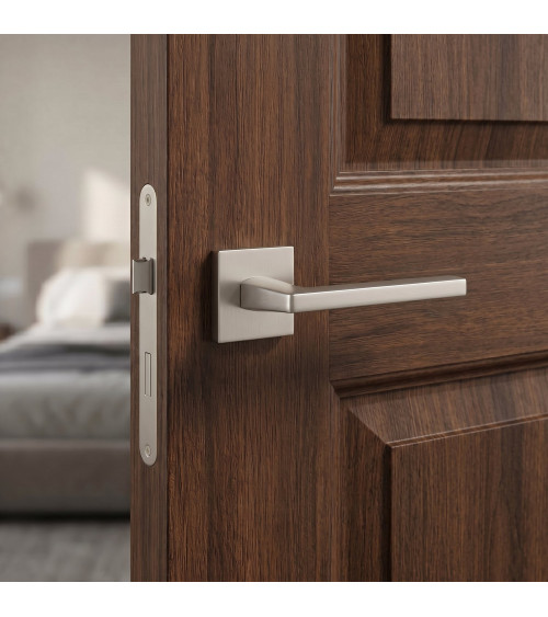 Maniglia per porta nichel satinato PYROLA ferramenta design