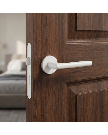 Maniglia per porta su placca rotonda KALMIA